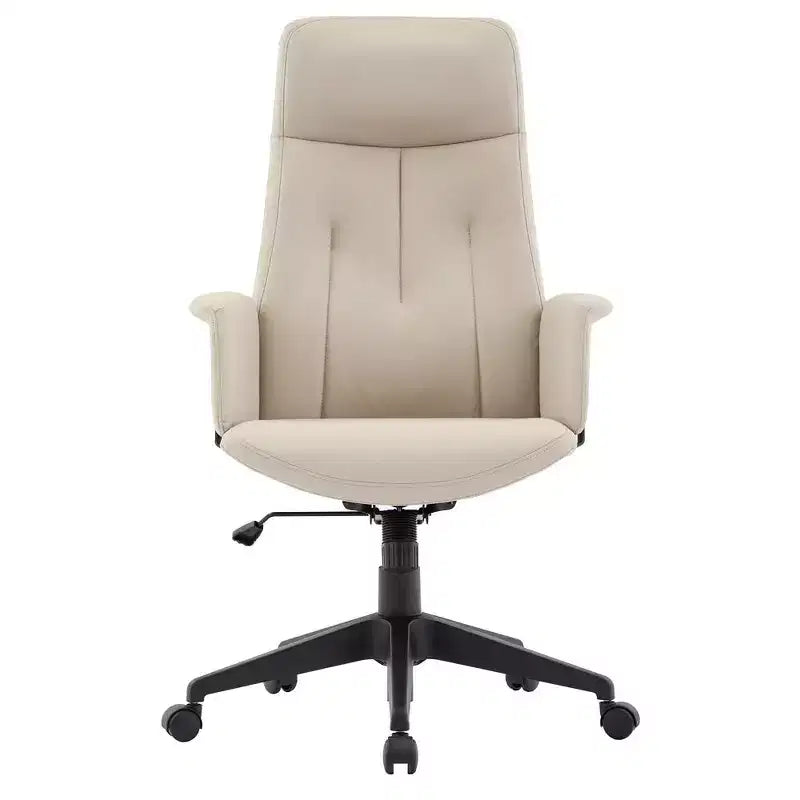 Sedia da Ufficio Ergonomica in Pelle con Schienale Alto Regolabile in Altezza, Girevole e Inclinabile, Braccioli, Sedia da Scrivania Moderna per Ufficio Domestico