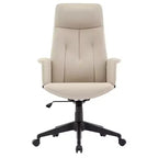 Sedia da Ufficio Ergonomica in Pelle con Schienale Alto Regolabile in Altezza, Girevole e Inclinabile, Braccioli, Sedia da Scrivania Moderna per Ufficio Domestico