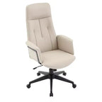 Sedia da Ufficio Ergonomica in Pelle con Schienale Alto Regolabile in Altezza, Girevole e Inclinabile, Braccioli, Sedia da Scrivania Moderna per Ufficio Domestico