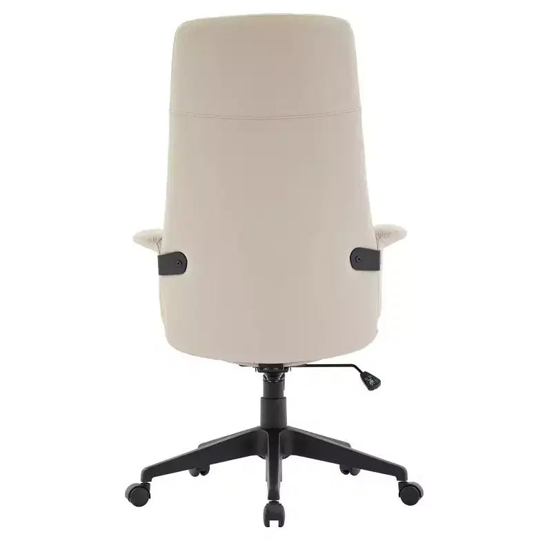 Sedia da Ufficio Ergonomica in Pelle con Schienale Alto Regolabile in Altezza, Girevole e Inclinabile, Braccioli, Sedia da Scrivania Moderna per Ufficio Domestico