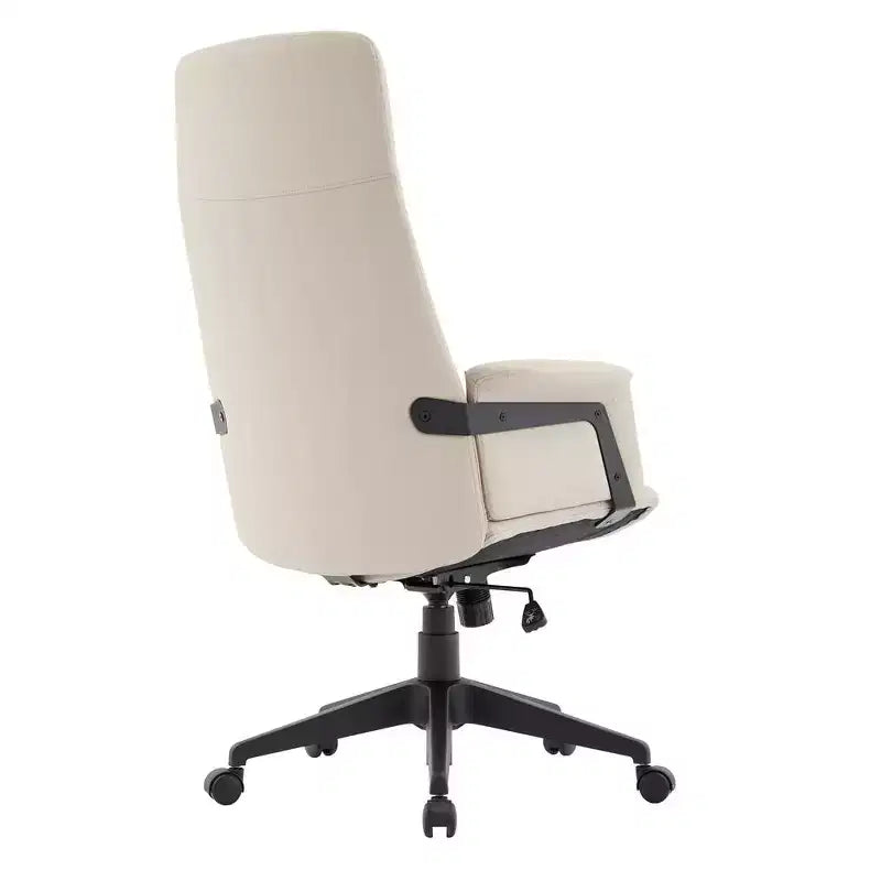 Sedia da Ufficio Ergonomica in Pelle con Schienale Alto Regolabile in Altezza, Girevole e Inclinabile, Braccioli, Sedia da Scrivania Moderna per Ufficio Domestico