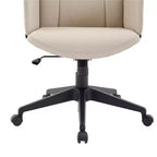 Sedia da Ufficio Ergonomica in Pelle con Schienale Alto Regolabile in Altezza, Girevole e Inclinabile, Braccioli, Sedia da Scrivania Moderna per Ufficio Domestico