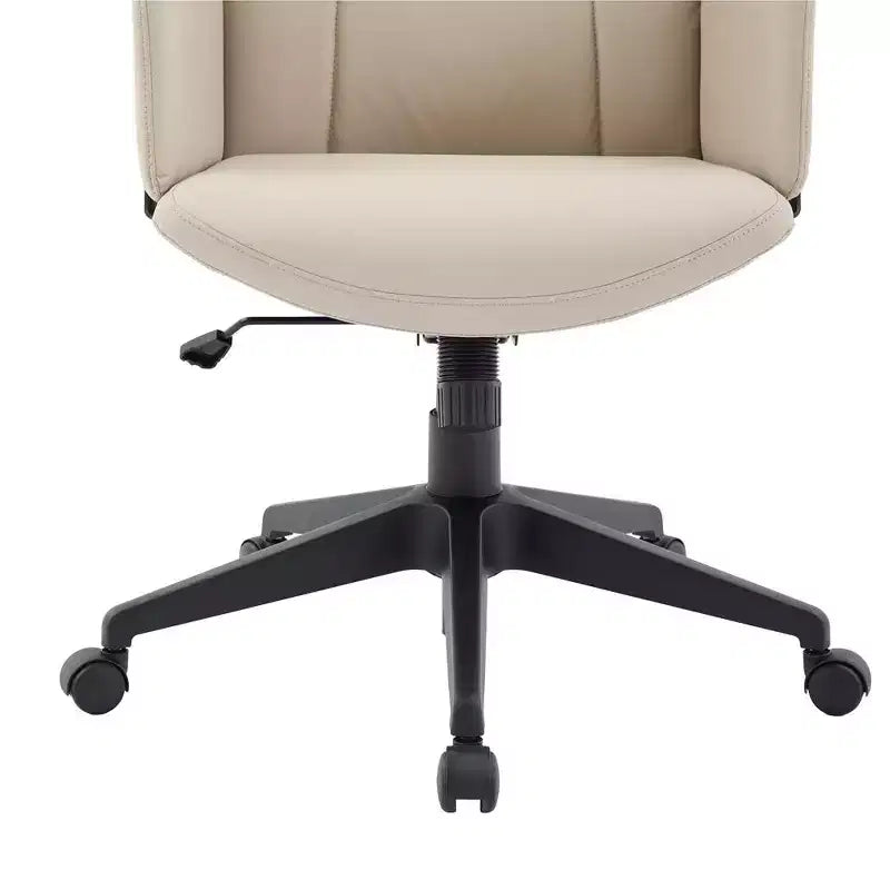 Sedia da Ufficio Ergonomica in Pelle con Schienale Alto Regolabile in Altezza, Girevole e Inclinabile, Braccioli, Sedia da Scrivania Moderna per Ufficio Domestico