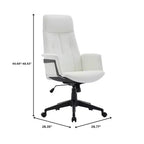 Sedia da Ufficio Ergonomica in Pelle con Schienale Alto Regolabile in Altezza, Girevole e Inclinabile, Braccioli, Sedia da Scrivania Moderna per Ufficio Domestico