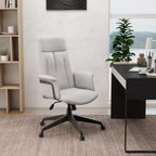 Sedia da Ufficio Ergonomica in Pelle con Schienale Alto Regolabile in Altezza, Girevole e Inclinabile, Braccioli, Sedia da Scrivania Moderna per Ufficio Domestico