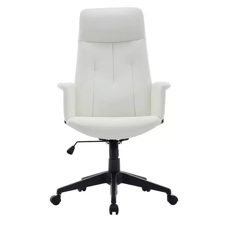 Sedia da Ufficio Ergonomica in Pelle con Schienale Alto Regolabile in Altezza, Girevole e Inclinabile, Braccioli, Sedia da Scrivania Moderna per Ufficio Domestico