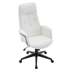 Sedia da Ufficio Ergonomica in Pelle con Schienale Alto Regolabile in Altezza, Girevole e Inclinabile, Braccioli, Sedia da Scrivania Moderna per Ufficio Domestico