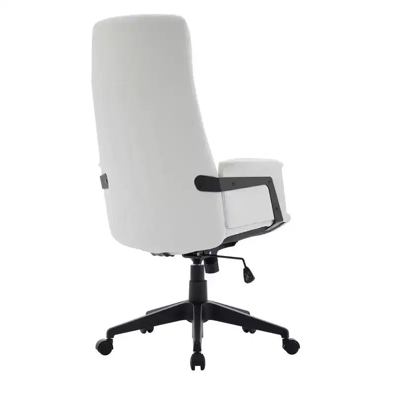 Sedia da Ufficio Ergonomica in Pelle con Schienale Alto Regolabile in Altezza, Girevole e Inclinabile, Braccioli, Sedia da Scrivania Moderna per Ufficio Domestico