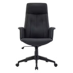 Sedia da Ufficio Ergonomica in Pelle con Schienale Alto Regolabile in Altezza, Girevole e Inclinabile, Braccioli, Sedia da Scrivania Moderna per Ufficio Domestico