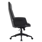Sedia da Ufficio Ergonomica in Pelle con Schienale Alto Regolabile in Altezza, Girevole e Inclinabile, Braccioli, Sedia da Scrivania Moderna per Ufficio Domestico