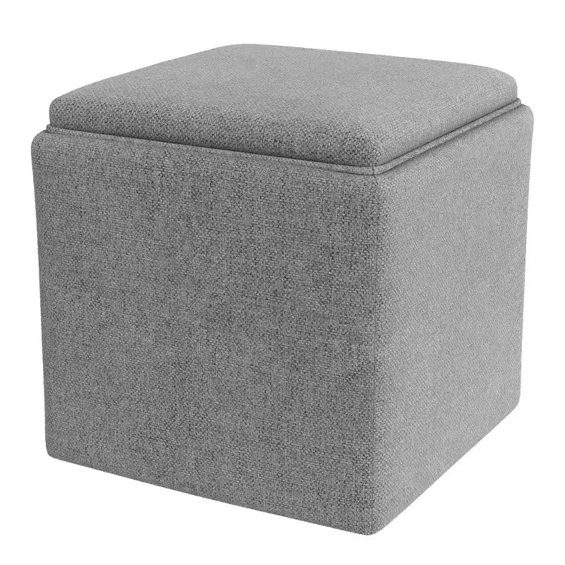 Pouf contenitore con vassoio superiore