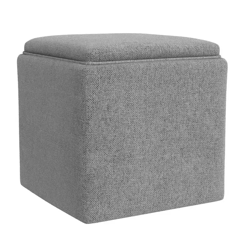 Pouf contenitore con vassoio superiore