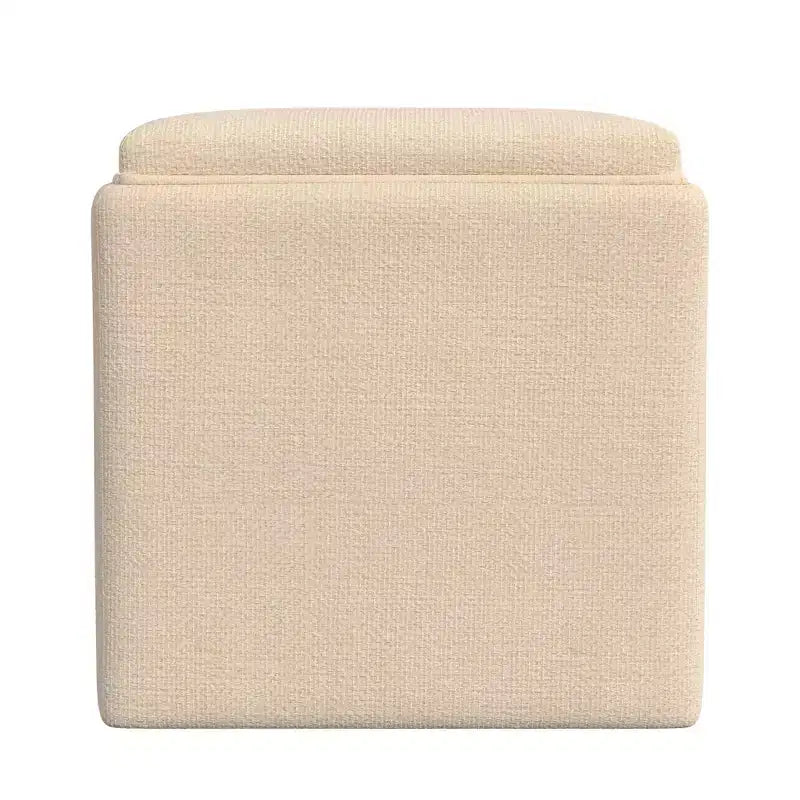 Pouf contenitore con vassoio superiore