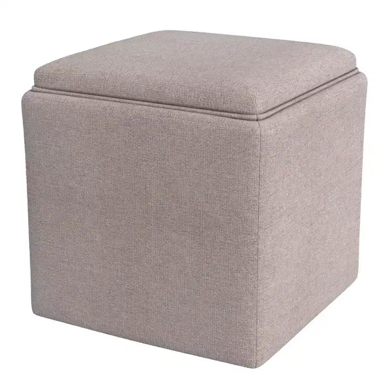 Pouf contenitore con vassoio superiore