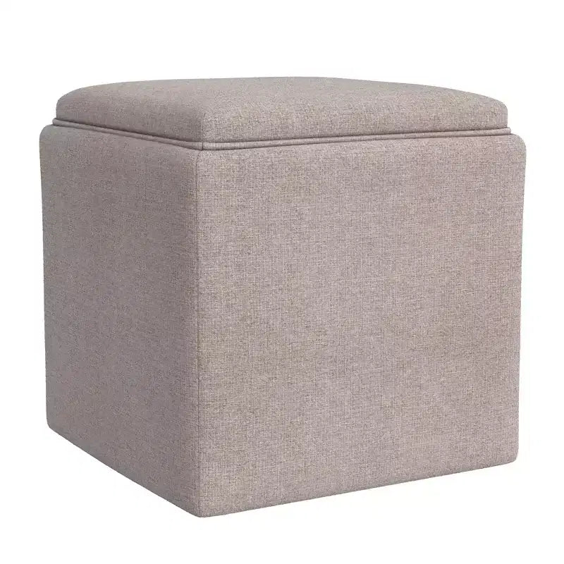 Pouf contenitore con vassoio superiore
