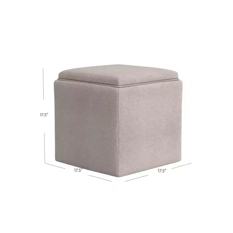 Pouf contenitore con vassoio superiore