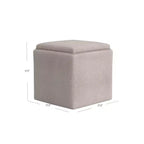 Pouf contenitore con vassoio superiore