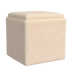 Pouf contenitore con vassoio superiore