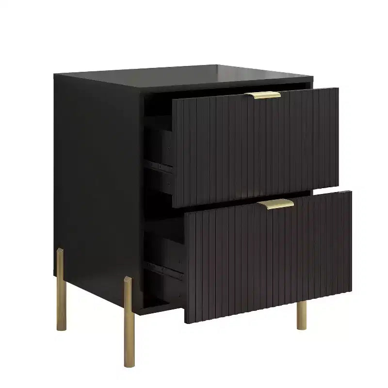 Comò moderno ed elegante a 4 pezzi per camera da letto con cassettiera a 6 cassetti e comodini a 2 cassetti