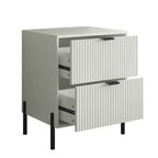 Comò moderno ed elegante a 4 pezzi per camera da letto con cassettiera a 6 cassetti e comodini a 2 cassetti
