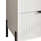 Comò moderno ed elegante a 4 pezzi per camera da letto con cassettiera a 6 cassetti e comodini a 2 cassetti
