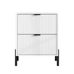 Comò moderno ed elegante a 4 pezzi per camera da letto con cassettiera a 6 cassetti e comodini a 2 cassetti