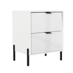 Comò moderno ed elegante a 4 pezzi per camera da letto con cassettiera a 6 cassetti e comodini a 2 cassetti