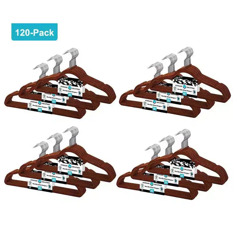 Grucce in velluto antiscivolo Premium 120pz con gancio girevole a 360 gradi