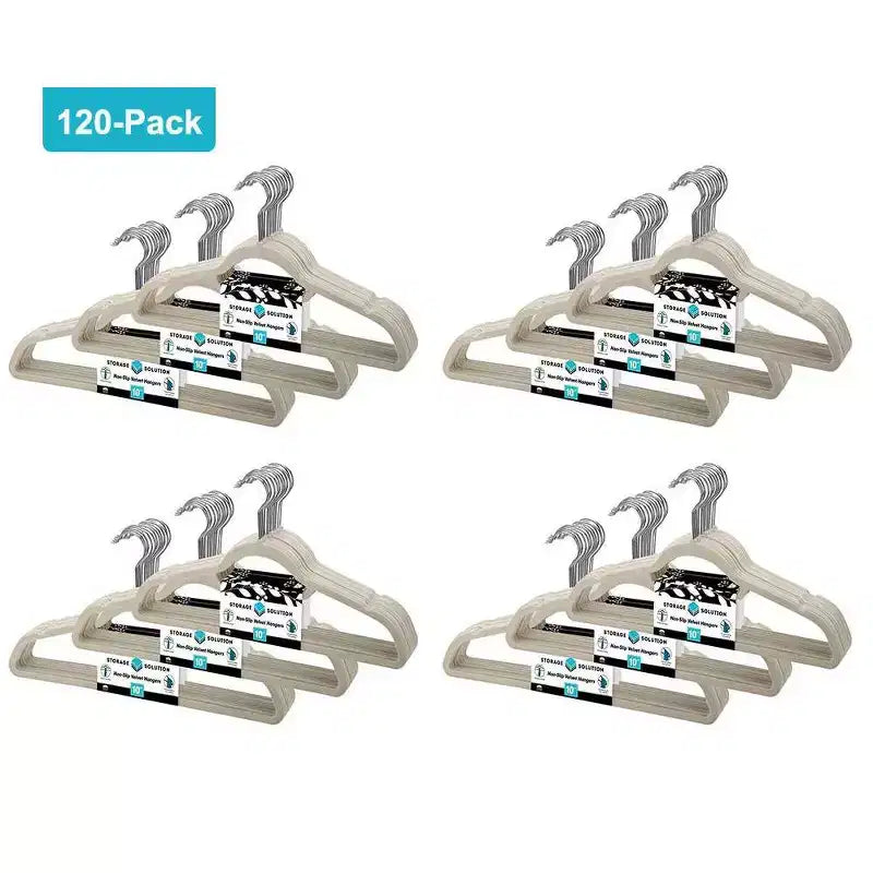 Grucce in velluto antiscivolo Premium 120pz con gancio girevole a 360 gradi