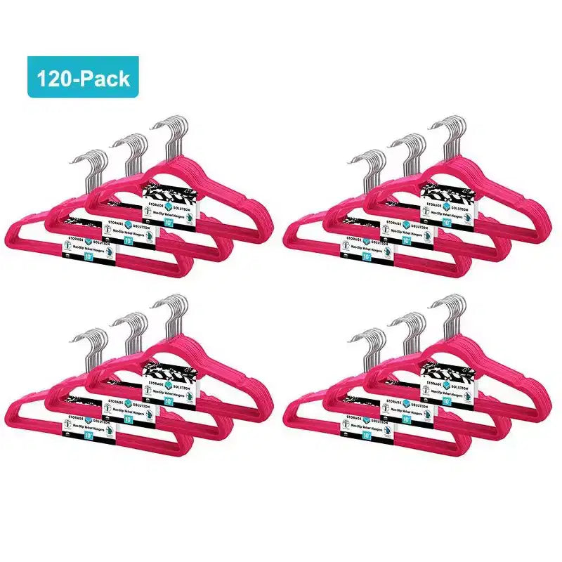 Grucce in velluto antiscivolo Premium 120pz con gancio girevole a 360 gradi