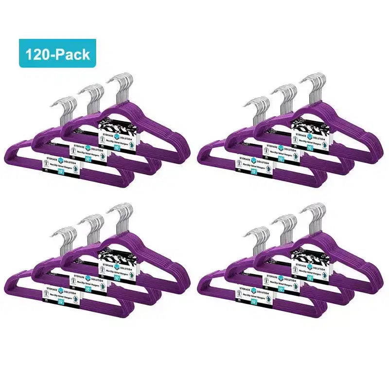 Grucce in velluto antiscivolo Premium 120pz con gancio girevole a 360 gradi
